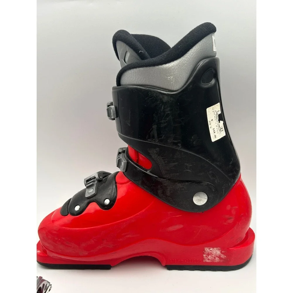 Salomon Kaid T3 Ski Boots Red Black Womens 5.5 Youth 23 Mondo 276mm